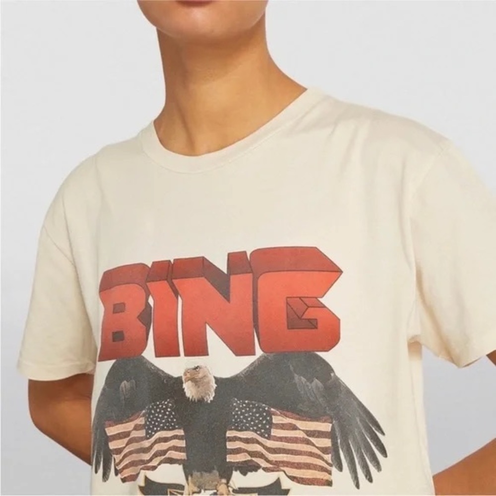 Anine Bing Cream Graphic Tee